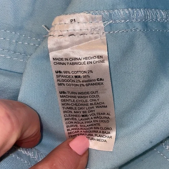 Chico’s Sky Blue Cotton Twill Utility Jacket Like New Condition Size S - Picture 11 of 11